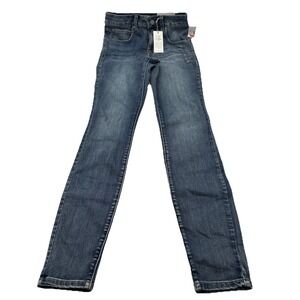 Maurices Jeans Women 0 Long Blue denim Everflex high rise Super Skinny Jeans NWT